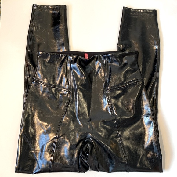 Spanx Faux Patent Leather Leggings size Small PETITE - Picture 3 of 9